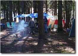 Camping at Campbell Lake.